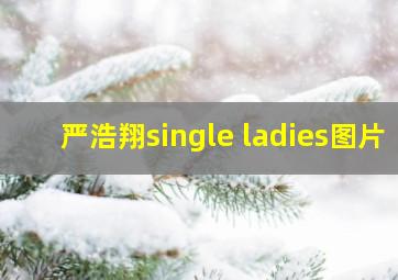 严浩翔single ladies图片